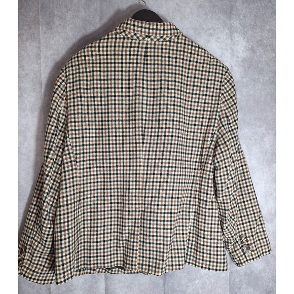 Vintage Liz Claiborne New York Plaid Blazer Womens XL Wool Blend 3 Button Career - Picture 3 of 16